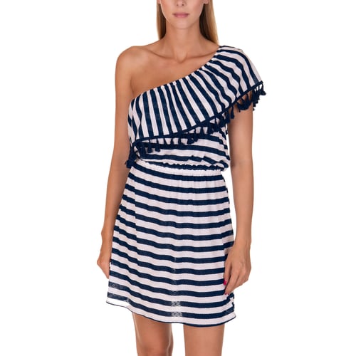 Robe Banana Republic Imprimée Corde Nautique Bleu Et Blanc - Taille 10 - Occasion Très Bon état