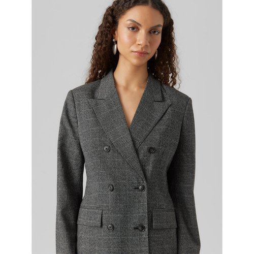 Grey check double breasted blazer cheap