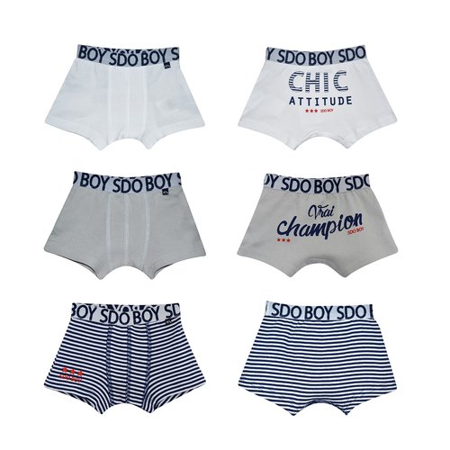 Lot de 3 boxers garcon dimitrius gris Sucre D orge La Redoute