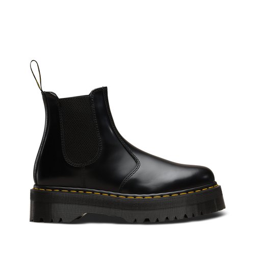 2976 quad platform chelsea boots in leather black Dr. Martens La Redoute