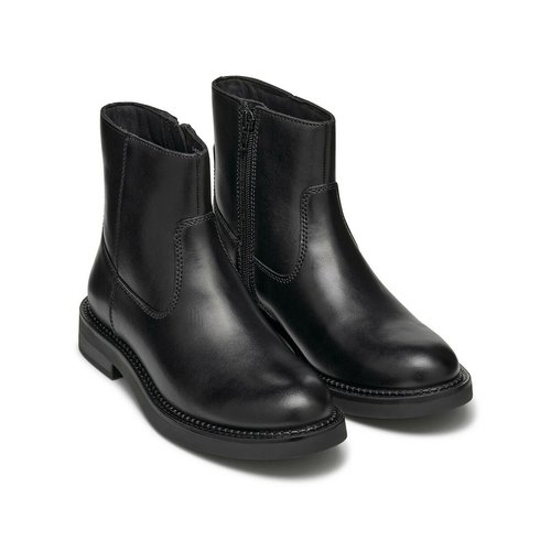 Flat heeled black boots deals