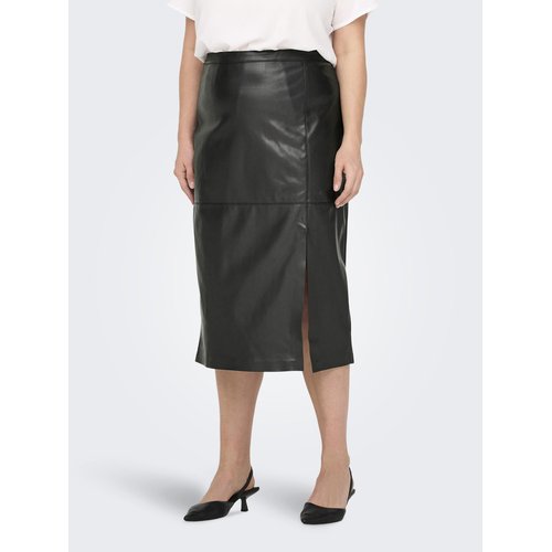 Jupe en simili cuir carnewoline jupe en simili cuir black Only Carmakoma La Redoute