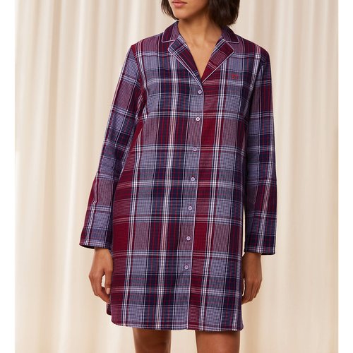 Chemise de nuit manches longues boyfriend carreaux bleu bordeaux Triumph La Redoute
