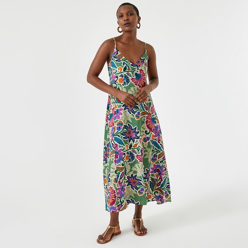 Robe longue evasee imprime floral imprime multicolore Anne Weyburn La Redoute