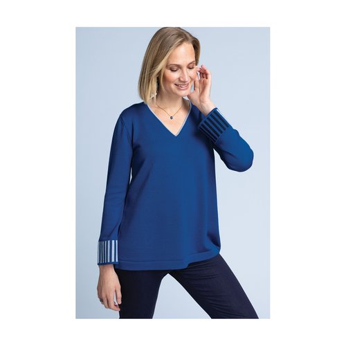 Pull ample en laine francais B.SOLFIN Fabrique en France 100 LAINE FINE MERINOS