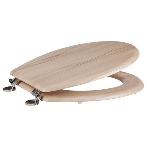 Abattant wc en bois clair Couleur jaune Atmosphera La Redoute