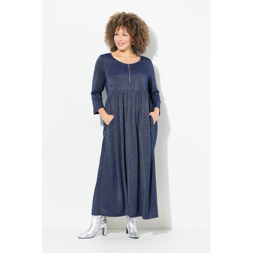 Robe midi en jersey a paillettes bleu encre Ulla Popken La Redoute