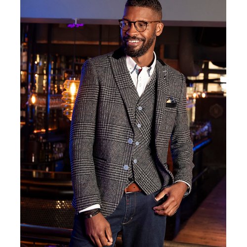 Veste costume carreaux croises gris Joe Browns La Redoute