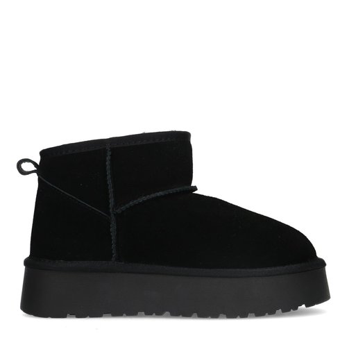 Bottines en daim avec laine