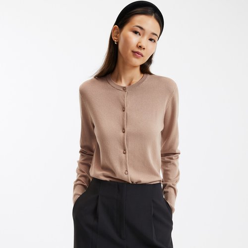 Crew neck cardigan La Redoute Collections La Redoute