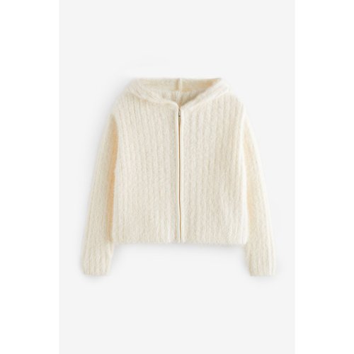 Sweat a capuche duveteux creme ecru Next La Redoute