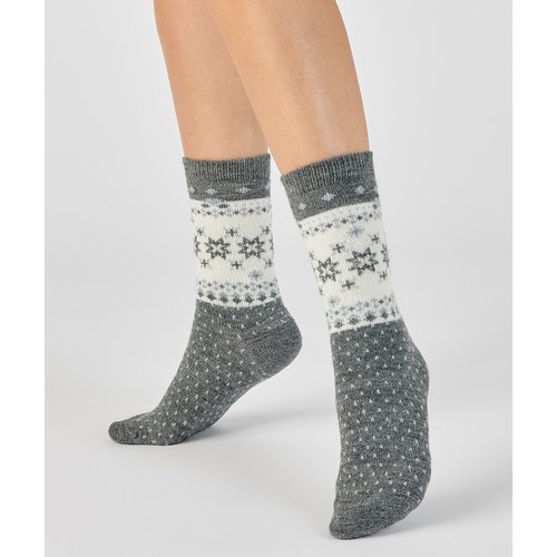 Lot de 2 paires de chaussettes maille thermolactyl gris Damart La Redoute