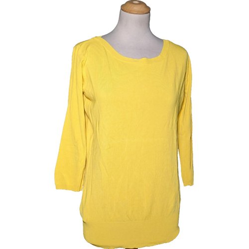 Pull tres bon etat jaune Mango La Redoute
