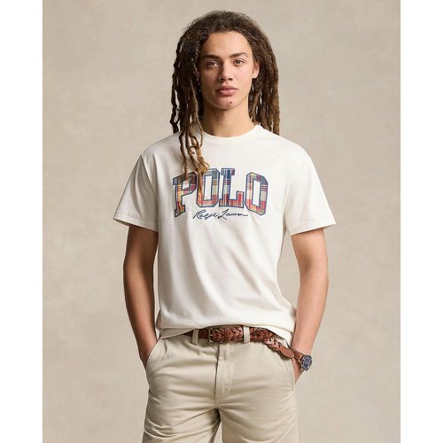Cotton jersey t shirt with logo print ecru Polo Ralph Lauren La Redoute