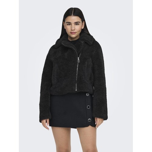 Manteau noir peluche outlet