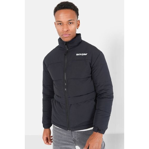 Doudoune grand logo imprime noir Sixth June La Redoute
