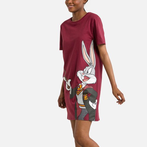 Chemise de nuit en coton looney tunes 100 ans Looney Tunes bordeaux La Redoute