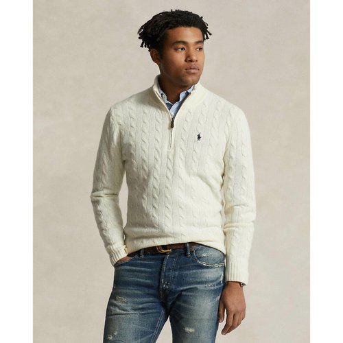 Pull col camionneur laine et cachemire ecru Polo Ralph Lauren La Redoute