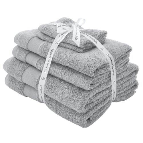 Anti bacterial cotton 6 piece towel bale set Catherine Lansfield La Redoute
