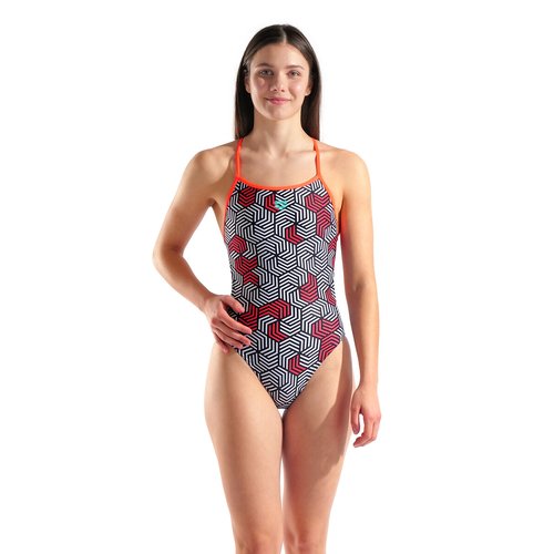 Costume da bagno intero da donna, con push up, gonna con volant, stile