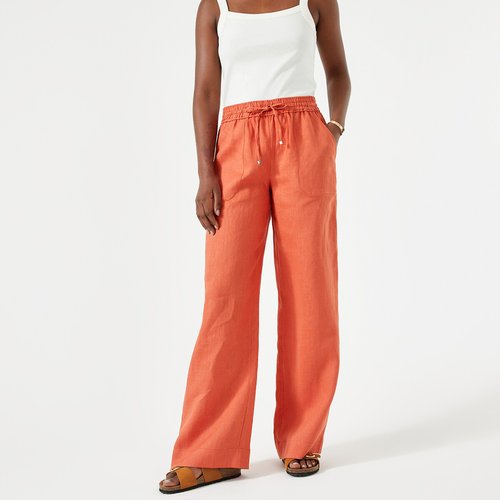 Pantalon large en lin Anne Weyburn La Redoute