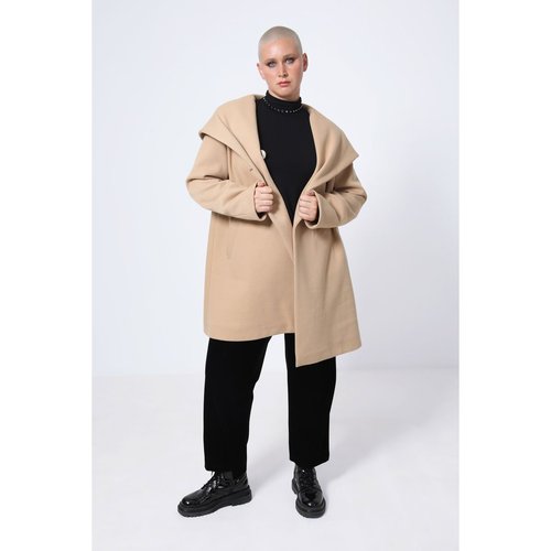 Manteau 7 8 uni avec une capuche Jean Marc Philippe La Redoute