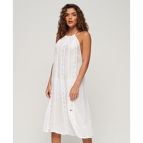 Robe mi longue dos nu blanc casse Superdry La Redoute