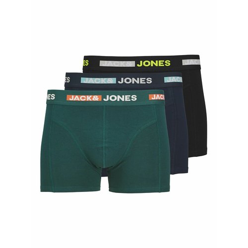 Lot de 3 boxers noir marine vert Jack Jones La Redoute