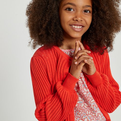 Chunky knit cotton cardigan clearance