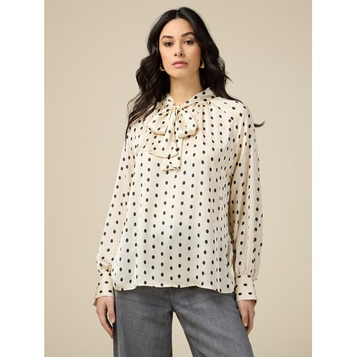 Blouse en satin a pois blanc Oltre La Redoute