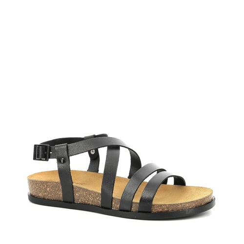 Sandales Kickers Tricolore En Cuir - Taille 37 - Lanières Multicolores - Semelle Caoutchouc - Occasion Très Bon état
