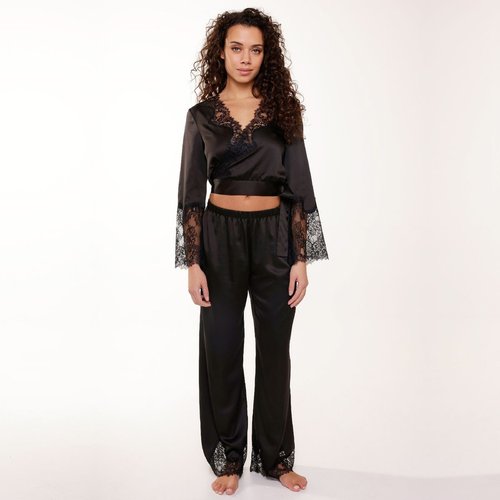Lingadore ensemble en satin pyjama noir Lingadore La Redoute
