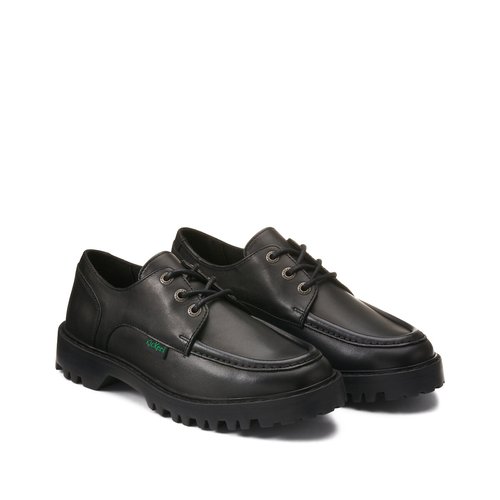 Kick decklowy leather brogues black Kickers La Redoute