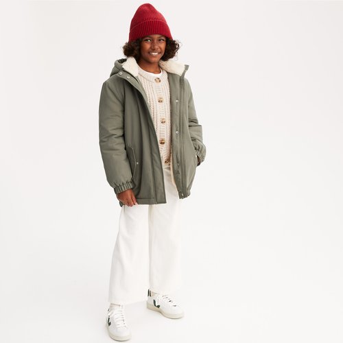 Parka with faux fur lining clearance