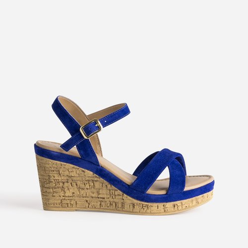 Sandales compensees tanaya bleu Eram La Redoute