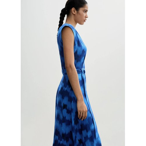 Robe imprimee avec ceinture bleu Mango La Redoute