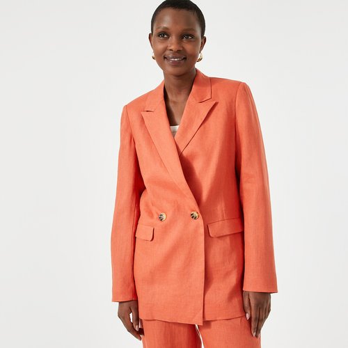 Long linen coat deals