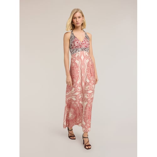 Robe longue imprimé paisley rouge Motivi | La Redoute