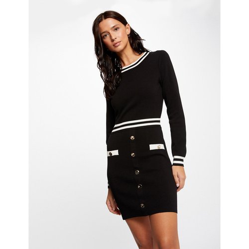 Robe moulante courte manches longues noir Morgan La Redoute