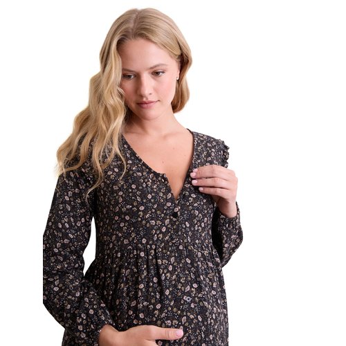 Robe courte gaze de coton grossesse et allaitement