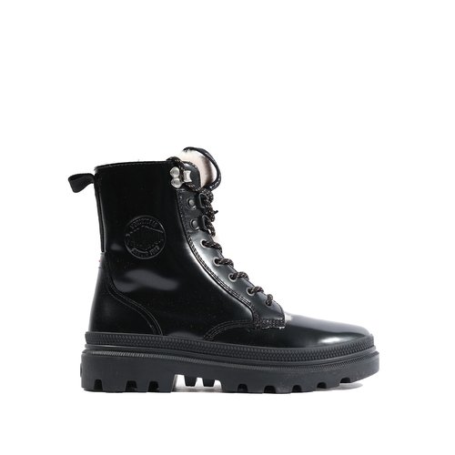 Bottines en cuir fourrees pallatrooper noir Palladium La Redoute