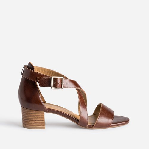 Sandales a talon tacla marron Eram La Redoute