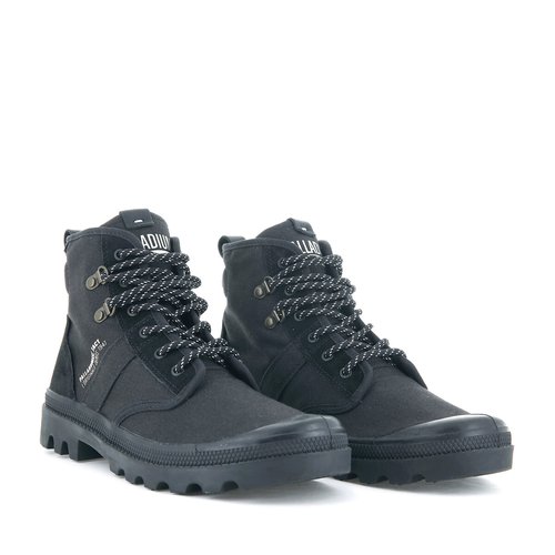 Pallabrousse tactical high top trainers in canvas leather black Palladium La Redoute
