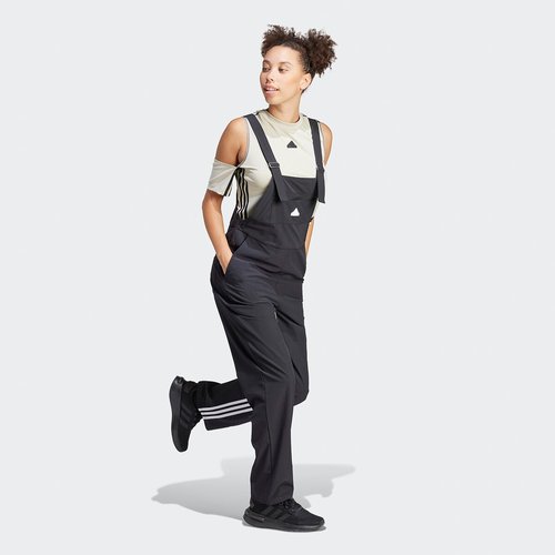 Recycled adjustable strap jumpsuit black Adidas Sportswear La Redoute