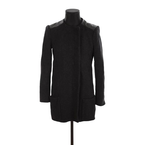 Manteau en laine tres bon etat noir Maje La Redoute