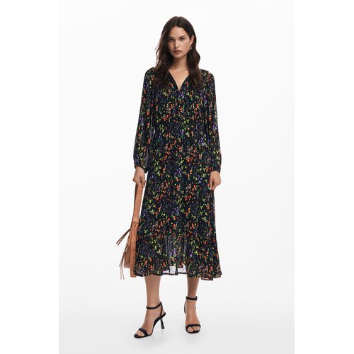 Robe midi a fleurs