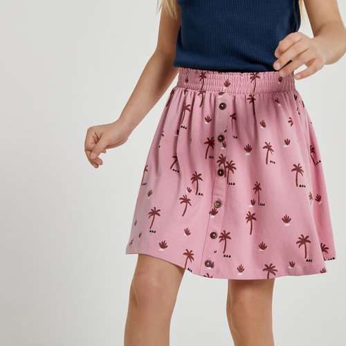 Printed cotton skirt pink La Redoute Collections La Redoute