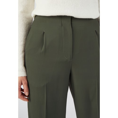 Pantalon fluide plis piques vert fonce Damart La Redoute