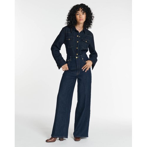 Jeans large taille haute long Labdip La Redoute