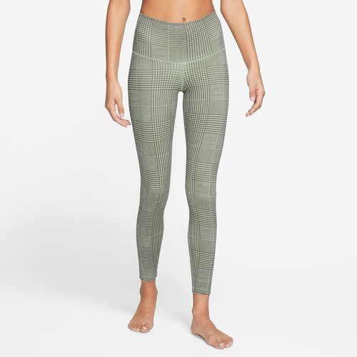 Legging taille haute imprime a carreaux Nike vert clair La Redoute